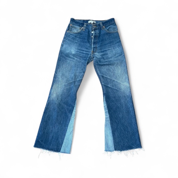 Re/done Levi's Size 27 Retro Flare High Rise Med Wash Jeans Size 27 - Picture 1 of 11